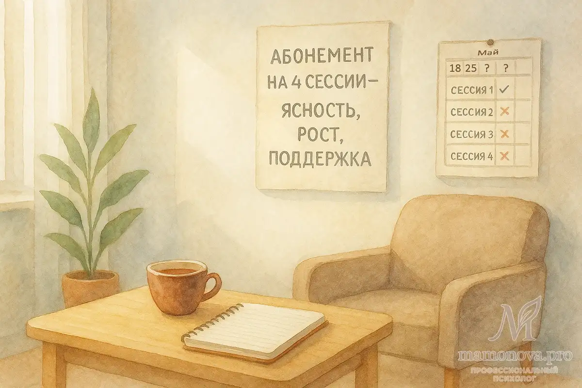 Абонемент на 4 сессии: гибкий график